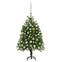 Künstlicher Weihnachtsbaum Silvesse H120cm Grün LED mit Kugeln Roségold