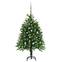 Silvesse Künstlicher Weihnachtsbaum H120cm Grün LED mit Kugeln Silber