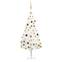 LED-Weihnachtsbaum Weiß Cindi D75xH150cm mit Kugeln Gold und Bronze