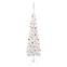 LED-Weihnachtsbaum Weiß Gloria D61xH240cm mit Kugeln Roségold