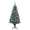 Sapin de Noël artificiel LED Lexine H240cm Vert givré avec pommes de pin et boules Argent
