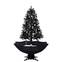 Kerstboom simulatie sneeuwval Fitz H170cm Zwart LED ballen Zilver