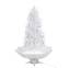 Sapin de Noël simulation chute de neige Fitz H190cm Blanc LED boules Argent