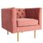 Fauteuil Sacha Velours Rose