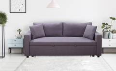 Saphir 3-Sitzer Schlaf-Sofa mit Stoffbezug Hellgrau