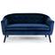 Savoy Skandinavisches 3-Sitzer Sofa mit Samtbezug Blau