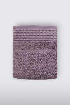 Handdoek honingraat afwerking Aspero 30 x 50 cm 100 oton Plum