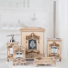 Set accesorios de baño estilo victoriano 5 piezas Inju Poliresina Beige