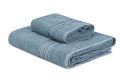 Set van 2 Sicco 100% katoen Indigo handdoeken