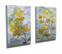 Set de 2 tableaux décoratifs Movere 30x40cm Motif Tiges et feuilles