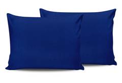 Set bestehend aus 2 Pulvinar Kissenbezügen 50 x 70 cm Baumwolle Marineblau 