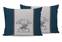 Set de 2 taies d'oreiller Pulvinar 50x70cm Coton Bleu Acier Blanc de lin