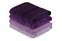 Set de 4 serviettes de bain liteau à 3 lignes brodées Vitta 70x140cm 100% Coton nuance de Violet