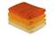 Set de 4 serviettes de bain liteau à 3 lignes brodées Vitta 70x140cm 100% Coton nuance d'Orange