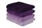 Set de 4 serviettes essuie-main liteau à trois lignes brodées Sicco 50x90cm 100% Coton Nuance de Violet