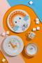 Set service vaisselle pour enfant 6 pièces Panpan Porcelaine Motif Animaux drôles au soleil