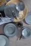 Set vaisselle service dîner 24 pièces Murrina 100% Porcelaine Gris
