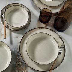 Set vaisselle service dîner 24 pièces Murrina Circles Porcelaine Multicolor
