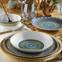 Set vaisselle service dîner 24 pièces Murrina Porcelaine Motif Arabesque Multicolore