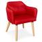 Chaise / Fauteuil scandinave Shaggy Tissu Rouge