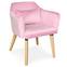 Chaise / Fauteuil scandinave Shaggy Velours Rose