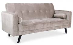 Canapé convertible scandinave Slow Velours Taupe