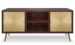 Mueble TV Solaris madera y efecto oro envejecido