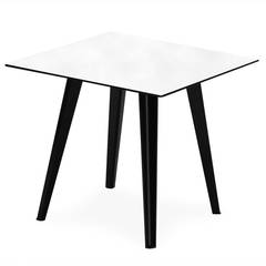 Table d'appoint magnétique carrée 40cm Bipolart Métal Noir avec 1 Top Tableau blanc effaçable