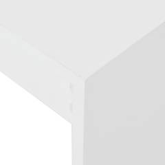 Table de salle à manger avec étagères Jirachi 110x50cm Blanc