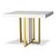 Table extensible Teresa Gold Blanc pieds Or