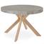 Mesa redonda extensible Myriade efecto madera y hormigón gris Sonoma