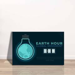 Tableau décoratif « Earth Hour » Imagen 45x70cm Bois Multicolore