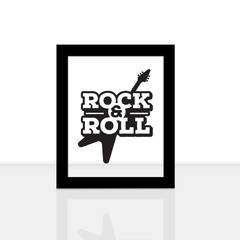 Cuadro decorativo enmarcado Pallium Rock & Roll Plexiglás Negro