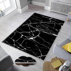 Tapis Artemus 80x150cm Noir effet marbre