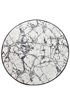Tapis de salle de bain rond Artem Ø100cm craquelures marbre Micro Polyamide