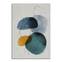 Tapis Eben 100x140cm Motif Abstrait tache Bleu, Vert et Jaune