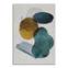 Tapis Eben 100x140cm Motif Abstrait tache Jaune, Bleu et Vert