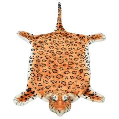 Tapis peluche Savana en forme de léopard 139cm