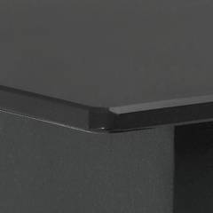 Table de jardin en métal avec plateau en verre Jarosse Noir