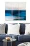 Triptyque Fabulosus L70xH50cm Motif Art abstrait, paysage marin Nuance de bleu