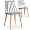 Set van 2 grijze Trouville Scandinavische stoelen
