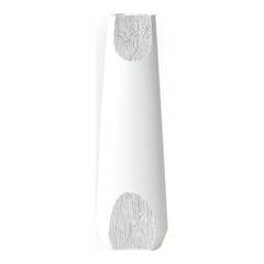 Vase style abstrait Tarault 60cm Résine Gris et Blanc